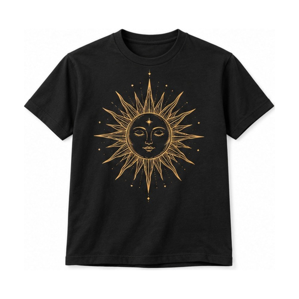Serene Sun Line-Art Tee
