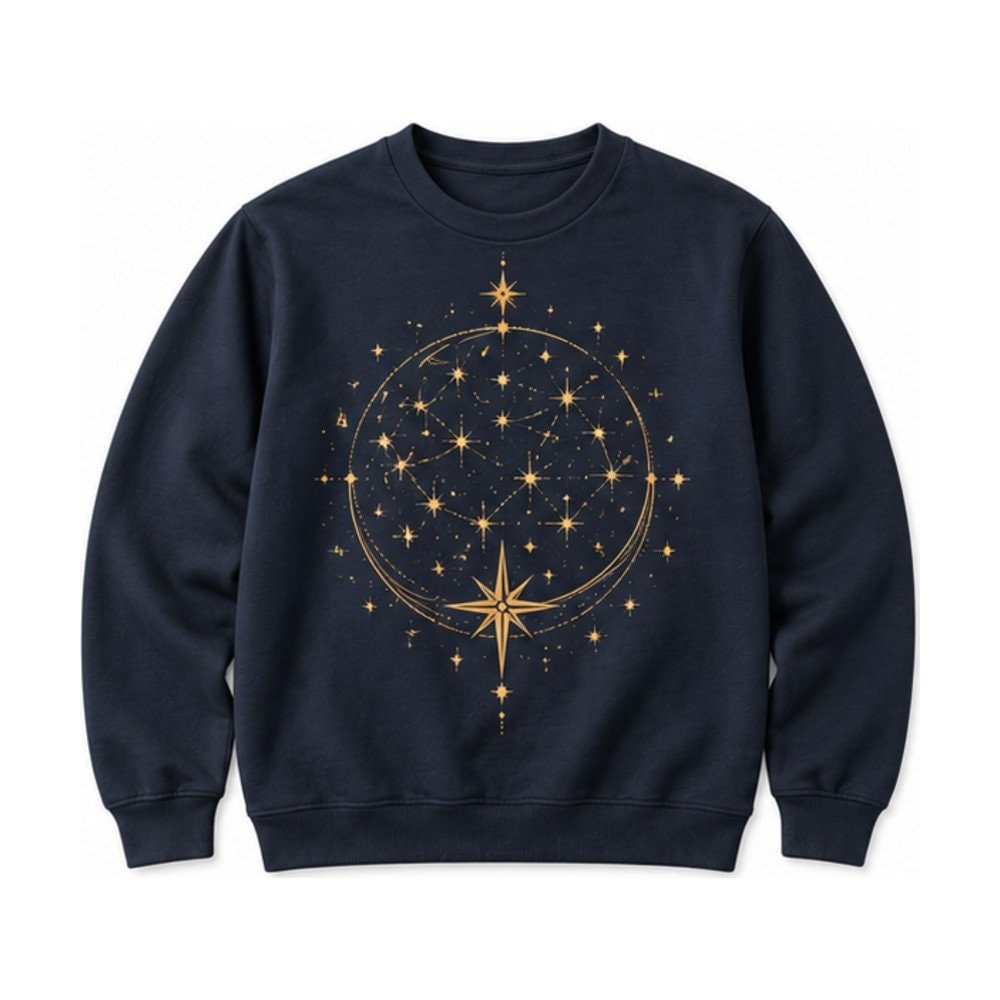 Gold Constellation Map Sweatshirt
